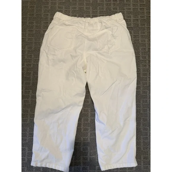 Aerie‎ White Distressed Drawcord Lightweight Pants XXL Tall - Picture 6 of 7